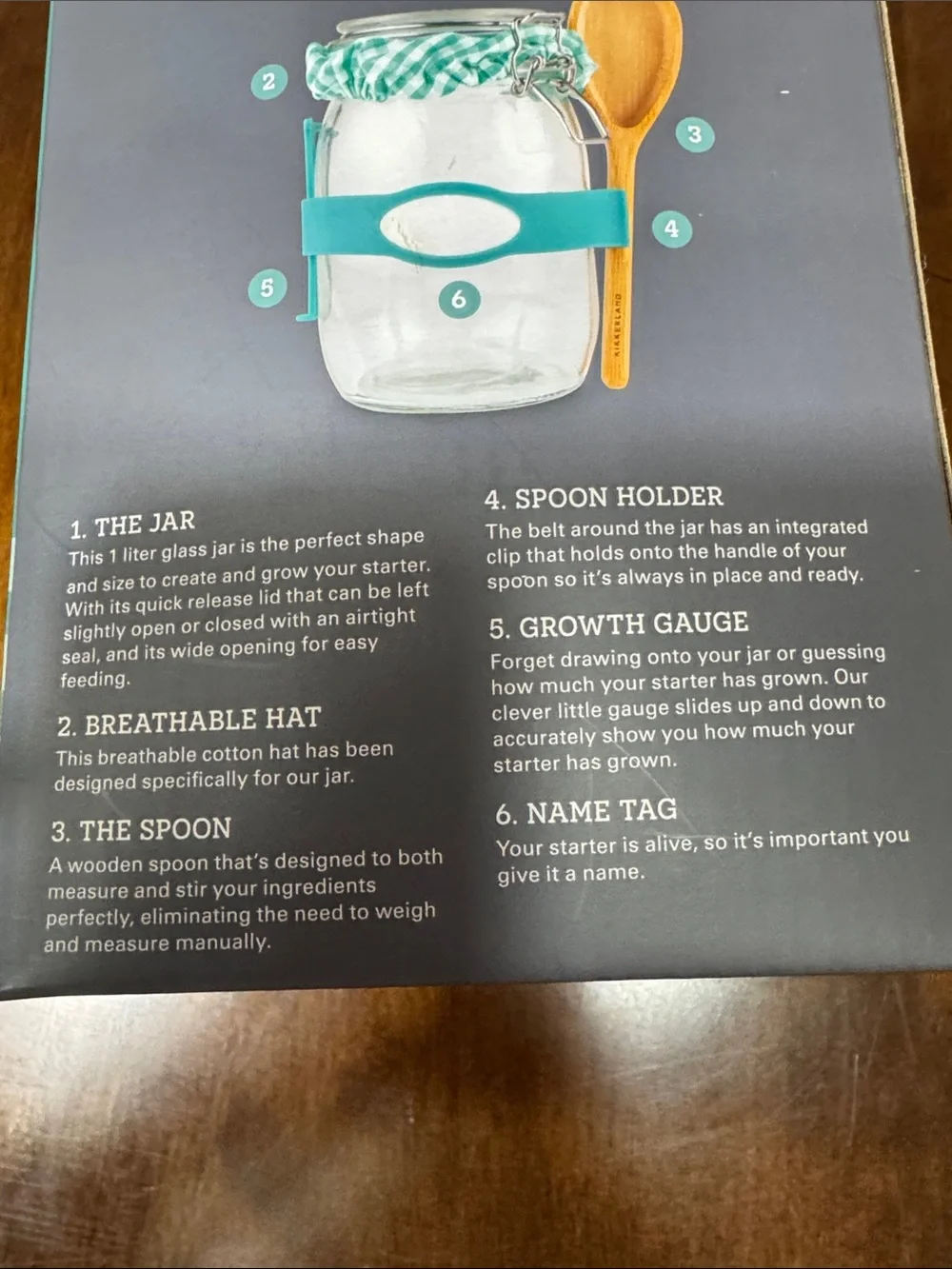 Kikkerland Teal Sourdough Starter Kit - NEVER USED